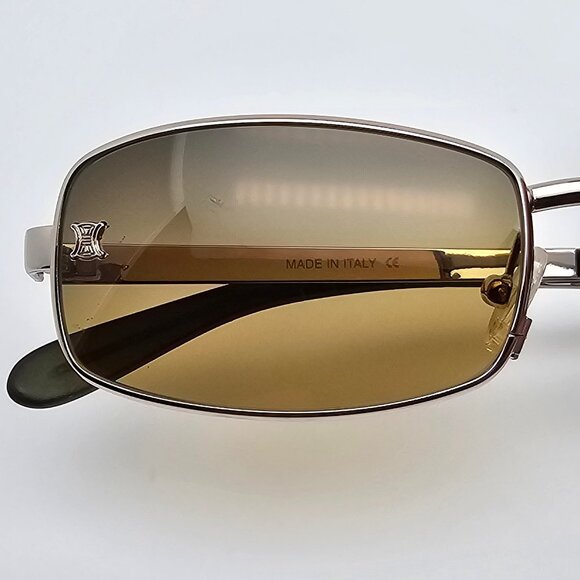 Celine SC1019 Col. 579 Silver Frame Yellow Flash Gold Gradient Lens Sunglasses - Picture 13 of 16